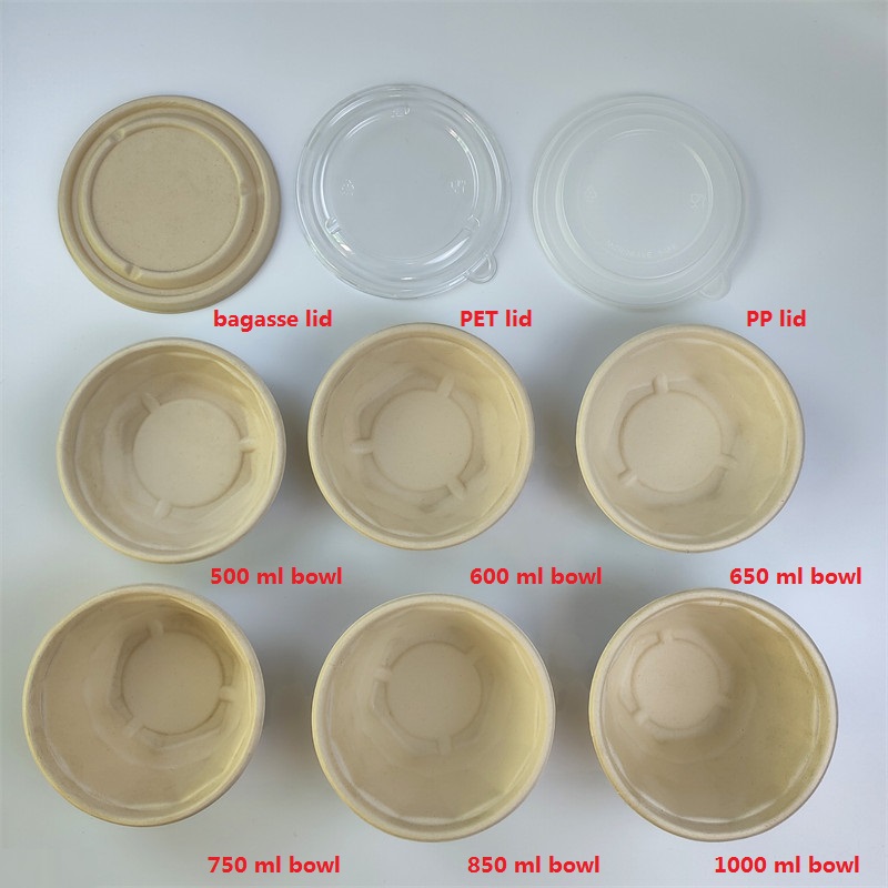 Bagasse eraman janari-ontziak